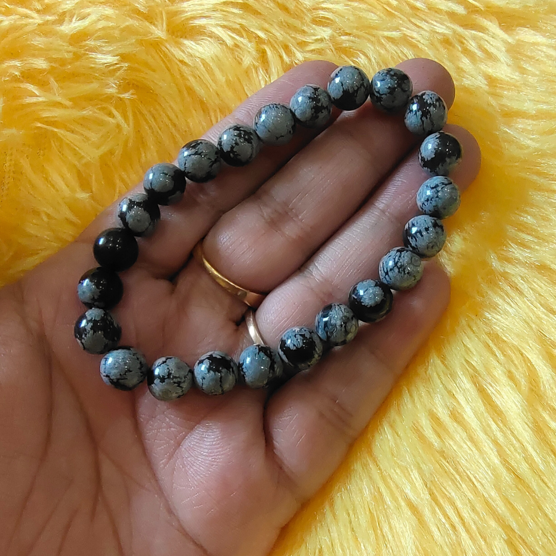 Snowflake Obsidian Bracelet - Image 3