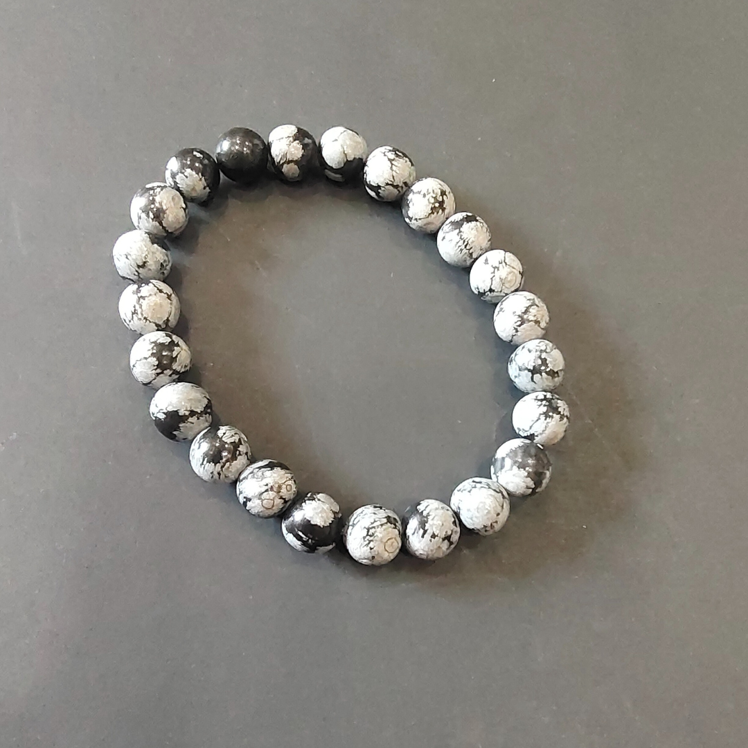 Snowflake Obsidian Bracelet - Image 2