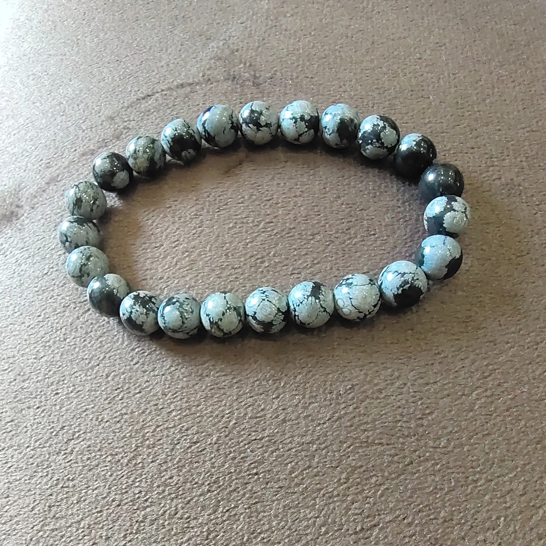 Snowflake Obsidian Bracelet