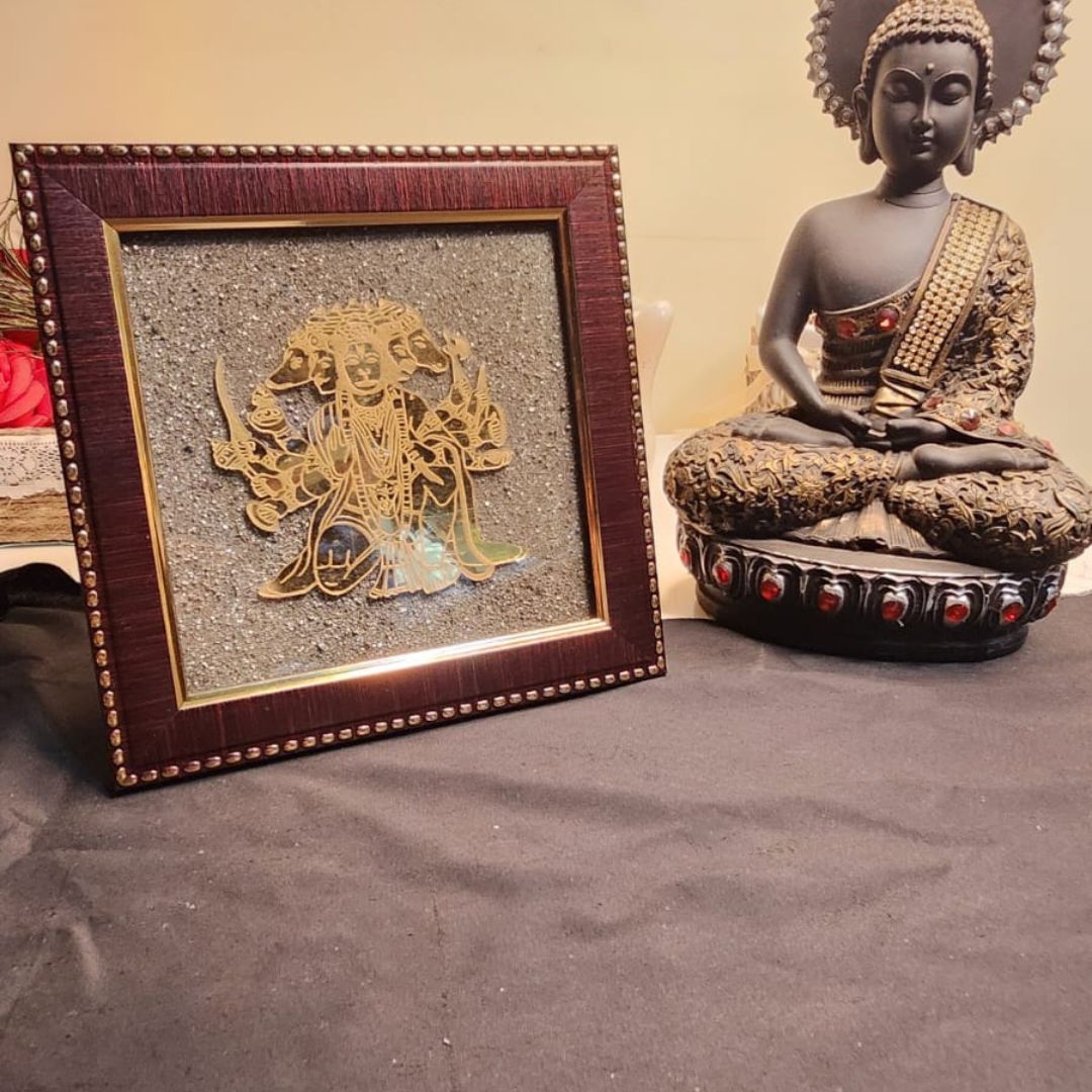 Panchmukhi Hanuman Ji Pyrite Frame - Image 2