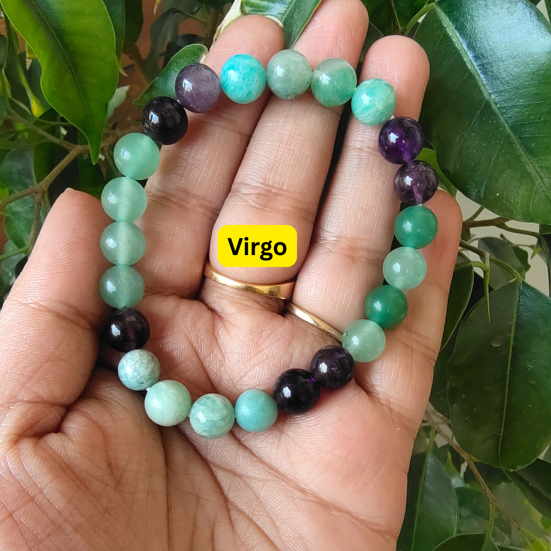 Virgo Zodiac Crystal Bracelet